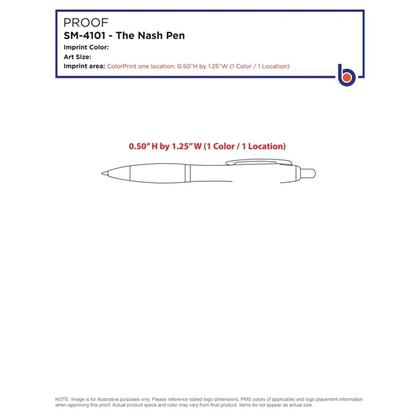 Plunger action ballpoint pen with soft grip.... from ASI 66887 PCNA / Bullet