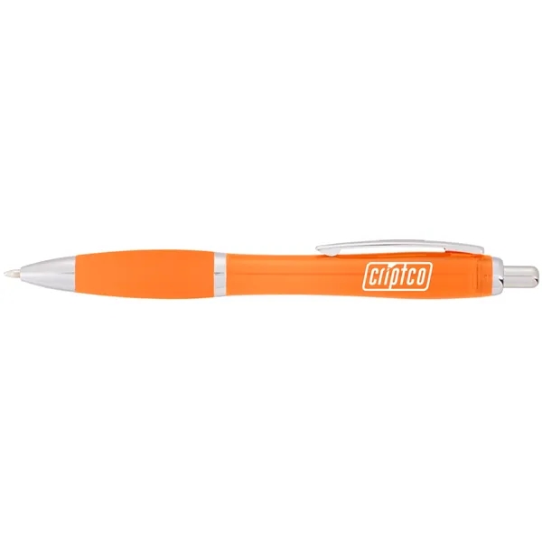 Plunger action ballpoint pen with soft grip.... from ASI 66887 PCNA / Bullet