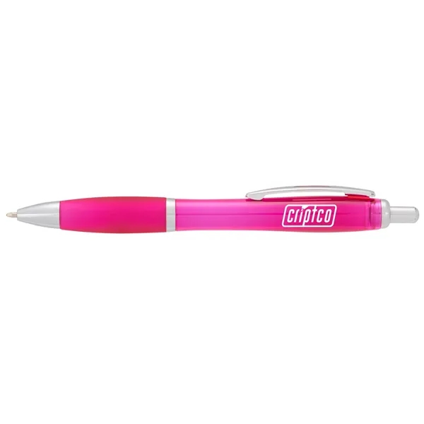 Plunger action ballpoint pen with soft grip.... from ASI 66887 PCNA / Bullet
