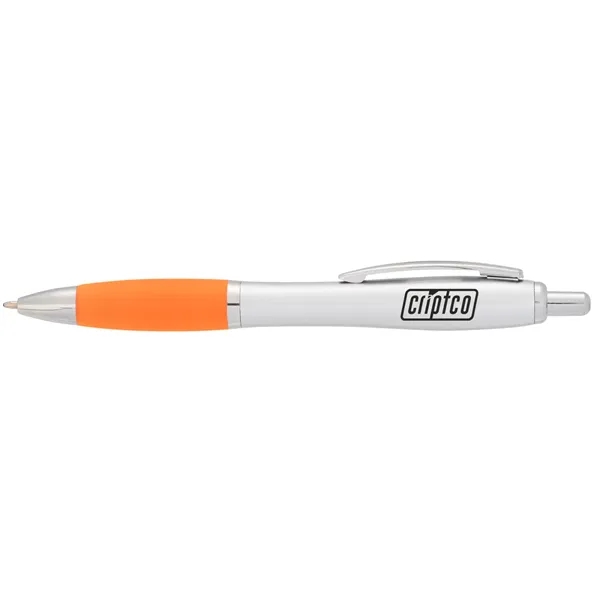 Plunger action ballpoint pen with soft grip.... from ASI 66887 PCNA / Bullet