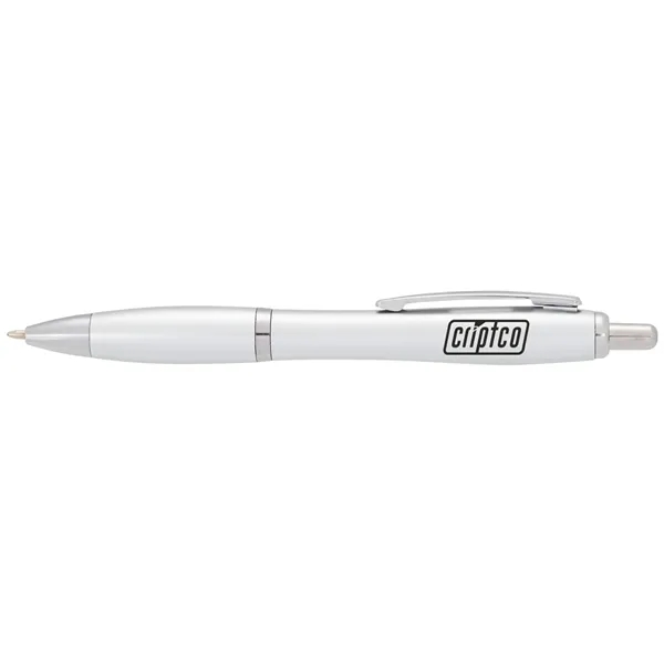 Plunger action ballpoint pen with soft grip.... from ASI 66887 PCNA / Bullet