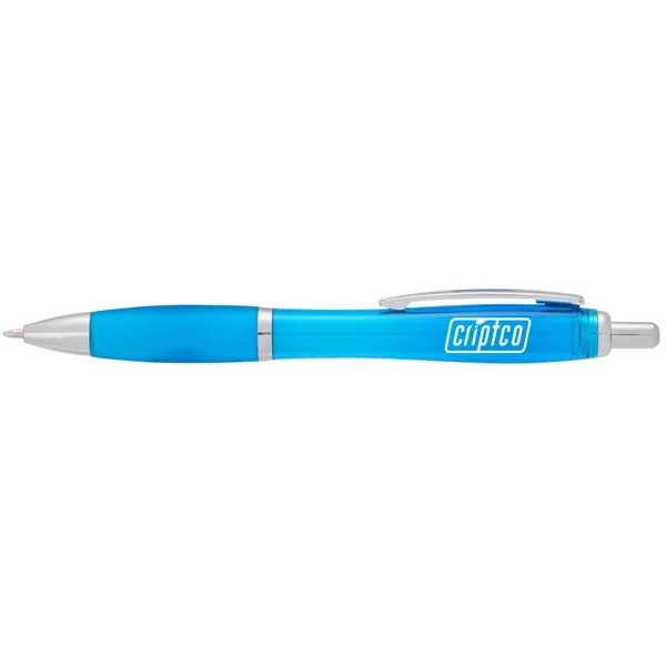 Plunger action ballpoint pen with soft grip.... from ASI 66887 PCNA / Bullet