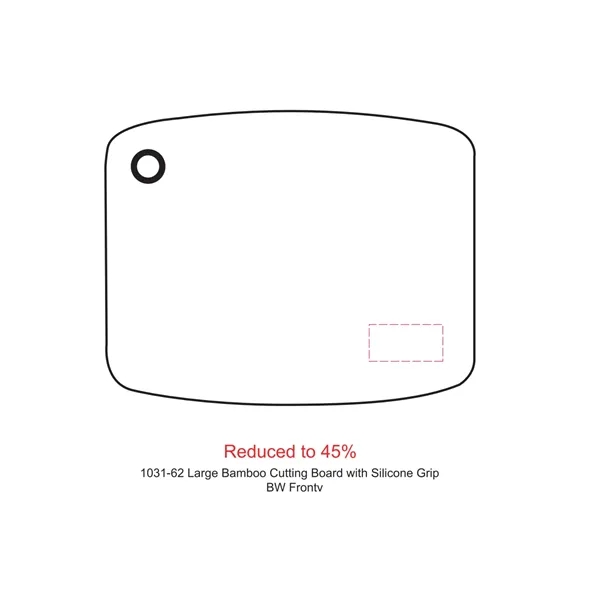 15" x 12" bamboo cutting board with thumb hole and silicone... from ASI 66887 PCNA / Leeds