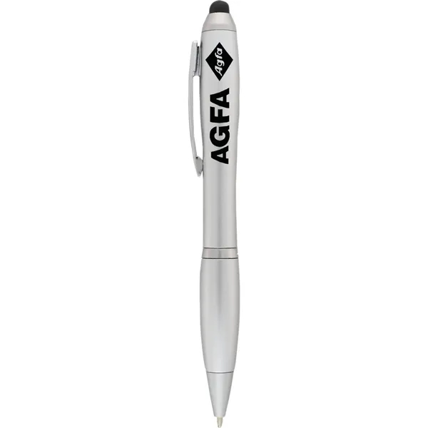 Twist action ballpoint pen with soft rubber stylus.... from ASI 66887 PCNA / Bullet