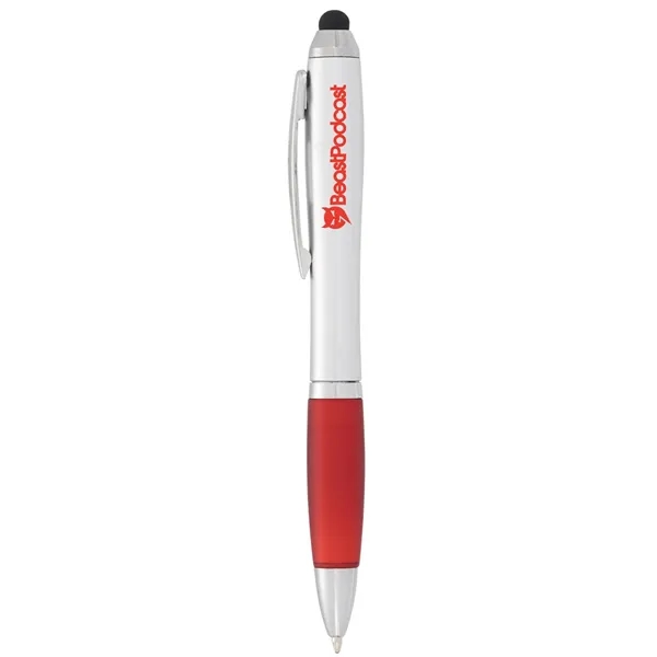 Twist action ballpoint pen with soft rubber stylus.... from ASI 66887 PCNA / Bullet