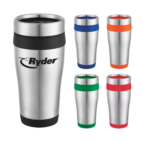 16 oz. insulated stainless steel tumbler with double wall construction, twist-on... from ASI 66887 PCNA / Bullet
