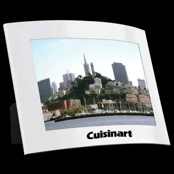 Metal picture frame with curved design and room for a 4"... from ASI 88060 Snugz/USA Inc / Sweda®