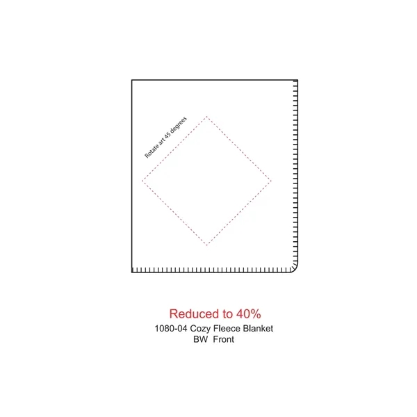 50" x 60" blanket made of 100% polyester anti-piling fleece with... from ASI 66887 PCNA / Leeds