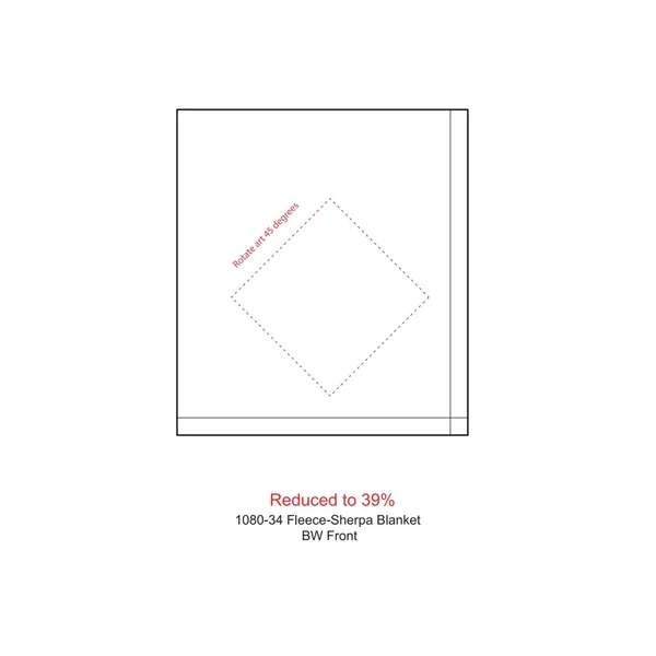 60" x 50" fleece-sherpa blanket.... from ASI 66887 PCNA / Leeds