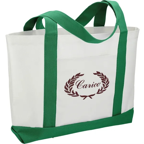 3.75" x 11.25" x 18" large canvas boat tote with open... from ASI 66887 PCNA / Bullet