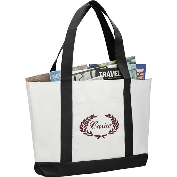 3.75" x 11.25" x 18" large canvas boat tote with open... from ASI 66887 PCNA / Bullet