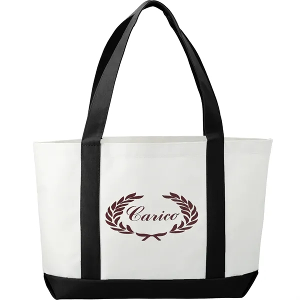 3.75" x 11.25" x 18" large canvas boat tote with open... from ASI 66887 PCNA / Bullet