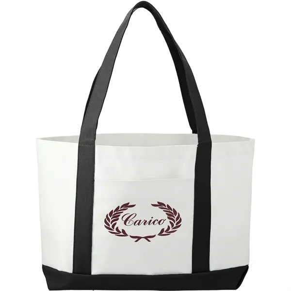 3.75" x 11.25" x 18" large canvas boat tote with open... from ASI 66887 PCNA / Bullet