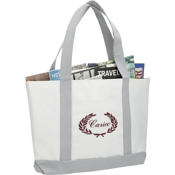 3.75" x 11.25" x 18" large canvas boat tote with open... from ASI 66887 PCNA / Bullet