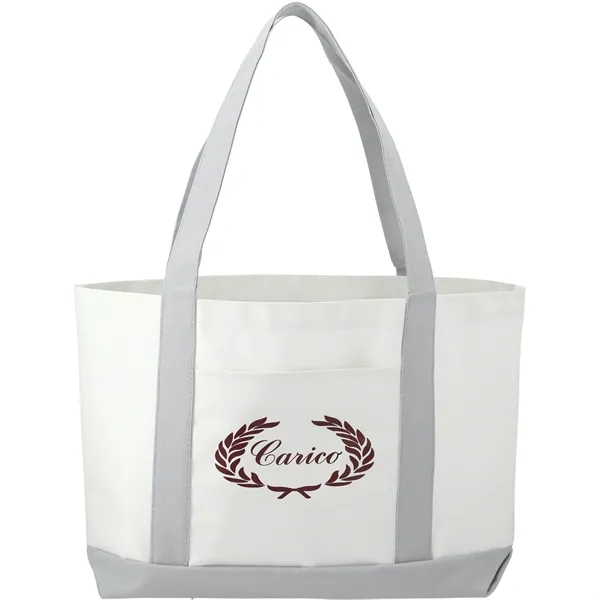 3.75" x 11.25" x 18" large canvas boat tote with open... from ASI 66887 PCNA / Bullet