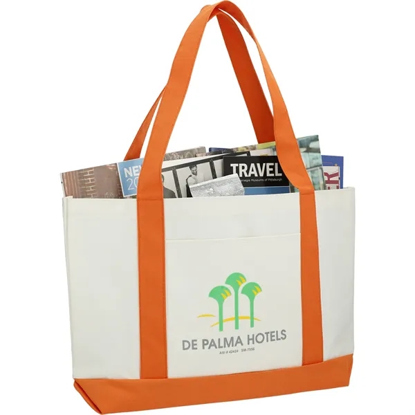 3.75" x 11.25" x 18" large canvas boat tote with open... from ASI 66887 PCNA / Bullet