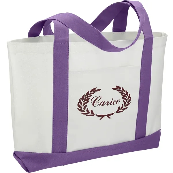 3.75" x 11.25" x 18" large canvas boat tote with open... from ASI 66887 PCNA / Bullet