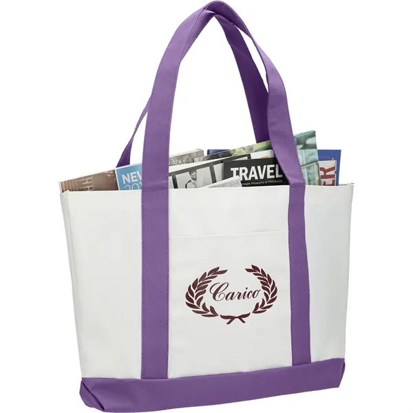 3.75" x 11.25" x 18" large canvas boat tote with open... from ASI 66887 PCNA / Bullet