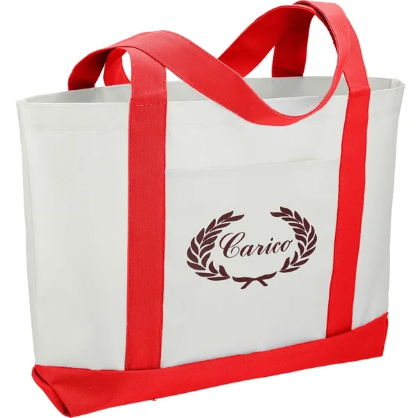 3.75" x 11.25" x 18" large canvas boat tote with open... from ASI 66887 PCNA / Bullet