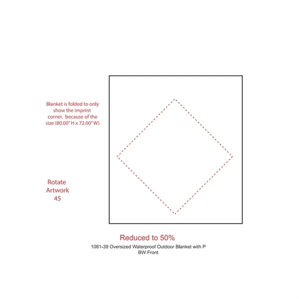 72" x 80" oversized outdoor blanket with pouch.... from ASI 66887 PCNA / Leeds
