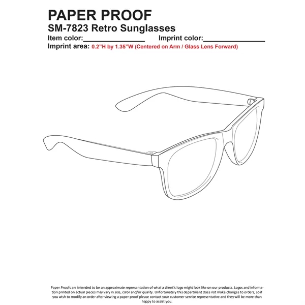 Retro-look sunglasses with UV400 lenses.... from ASI 66887 PCNA / Bullet