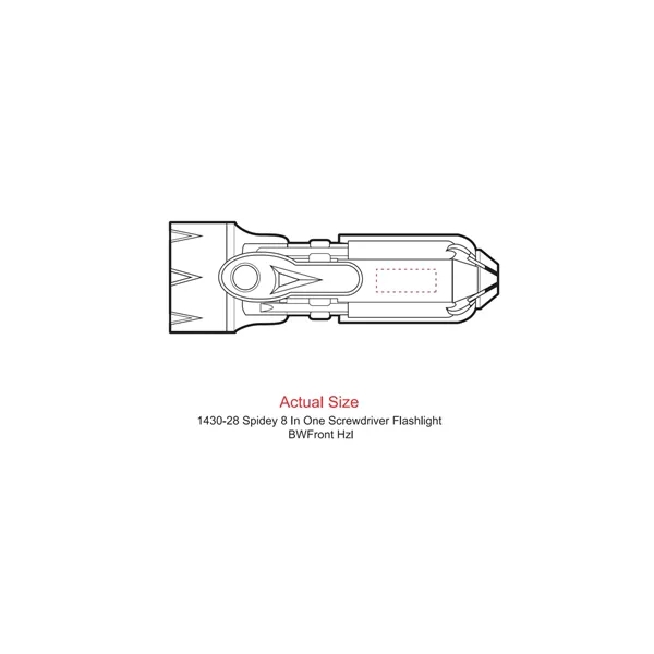 8-in-1 flashlight with LED light, screwdrivers and eyeglass tool.... from ASI 66887 PCNA / Leeds