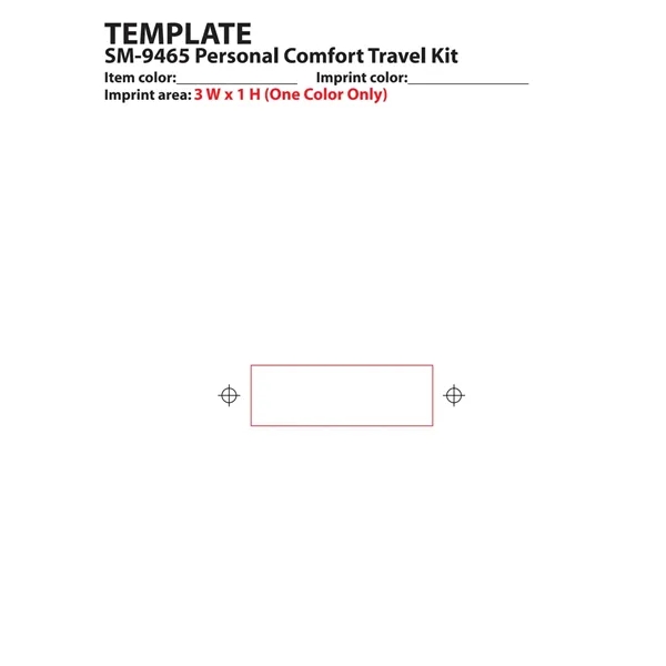 Travel kit with zippered pouch, earplugs, eye mask and pillow.... from ASI 66887 PCNA / Bullet