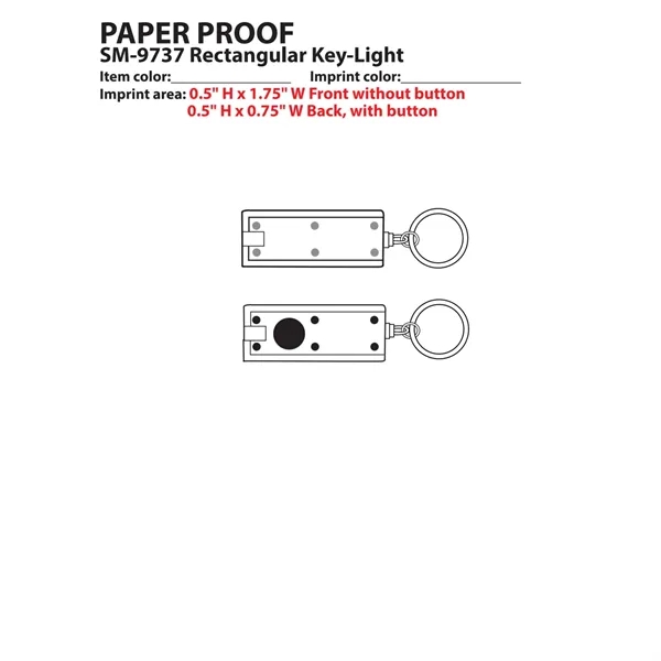 Rectangular key light with single white LED light and split ring.... from ASI 66887 PCNA / Bullet