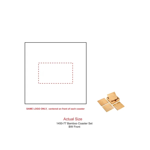 4 piece bamboo coaster set.... from ASI 66887 PCNA / Leeds