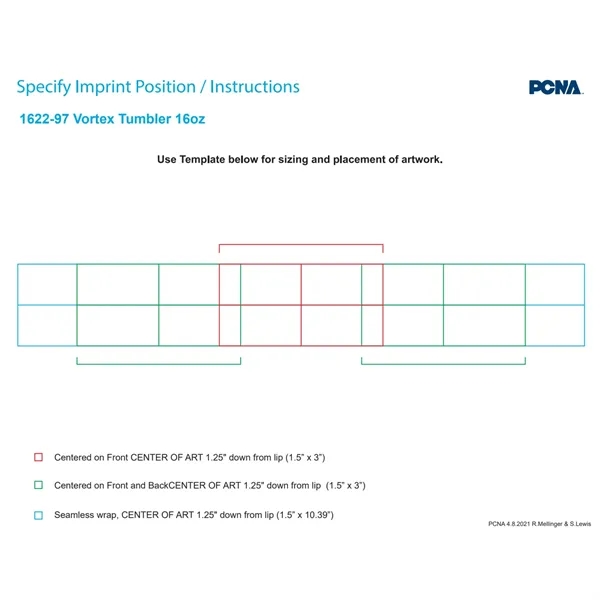 16 oz. double wall acyrlic tumbler with push-on, thumb-slide lid.... from ASI 66887 PCNA / Leeds