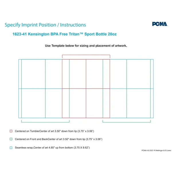 20 oz. Tritan™ material sports bottle with carabiner hook, wide mouth... from ASI 66887 PCNA / Leeds