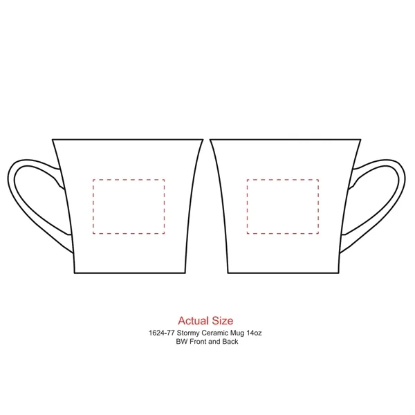 12 oz. ceramic mug with smooth matte gray outer wall and... from ASI 66887 PCNA / Leeds