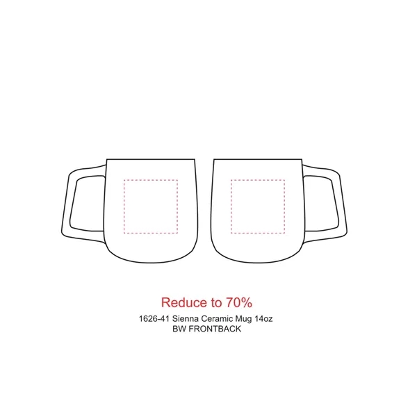 14 oz. ceramic mug with matte outer wall and high-gloss inner... from ASI 66887 PCNA / Leeds