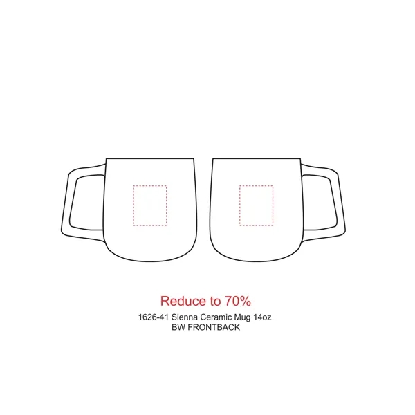 14 oz. ceramic mug with matte outer wall and high-gloss inner... from ASI 66887 PCNA / Leeds