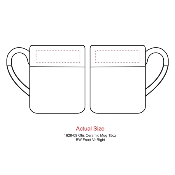 15 oz. two-tone ceramic mug with speckled appearance on bottom and... from ASI 66887 PCNA / Leeds