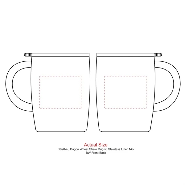 14 oz. wheat straw mug with stainless liner.... from ASI 66887 PCNA / Leeds