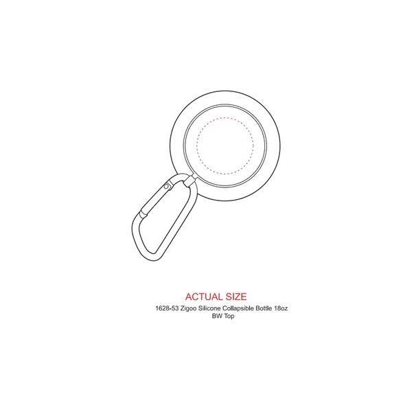 18 oz. collapsible bottle made of silicone with stainless steel lid... from ASI 66887 PCNA / Leeds