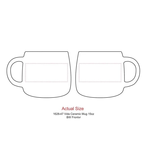 15 oz. ceramic mug with smooth, matte outer wall and colored,... from ASI 66887 PCNA / Leeds