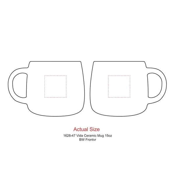 15 oz. ceramic mug with smooth, matte outer wall and colored,... from ASI 66887 PCNA / Leeds