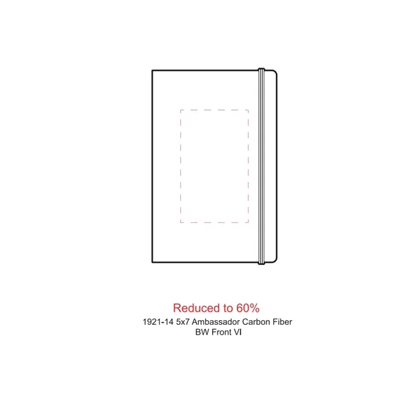 5.5" x 8.5" carbon fiber journal with elastic closure, ribbon page... from ASI 66887 PCNA / Leeds
