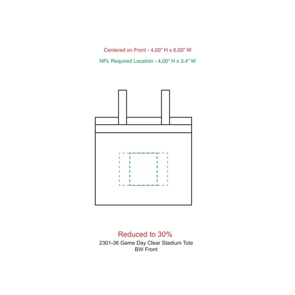6" x 12" x 12" clear stadium the bag with dual... from ASI 66887 PCNA / Leeds