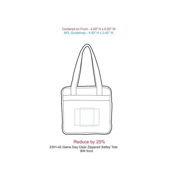 6" x 12" x 12" clear PVC tote bag with zipper... from ASI 66887 PCNA / Leeds