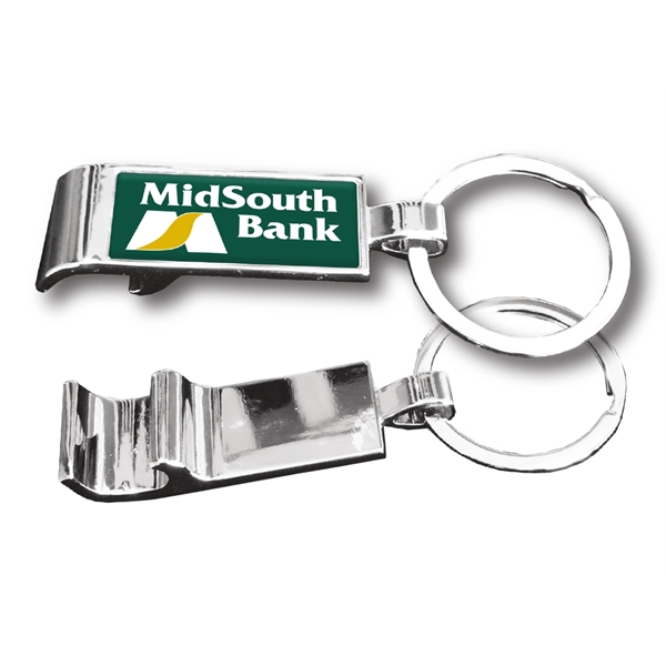 Rectangle shaped, metal, chrome-plated bottle opener measuring 2.5" x .75" x... from ASI 63073 Openers.Beer