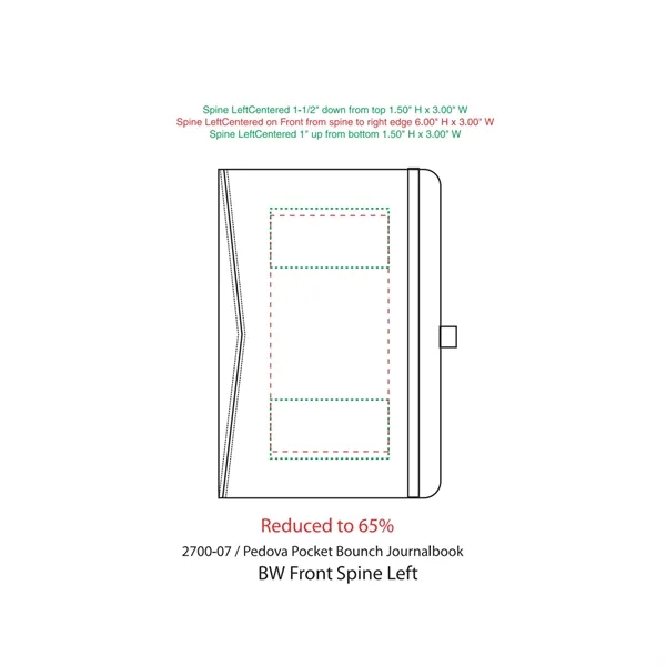 5.75" x 8.5" pocket bound journal with stitched hard cover, pen... from ASI 66887 PCNA / Leeds