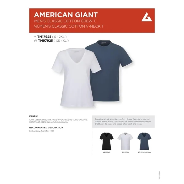 American Giant Classic Cotton V-Neck T - Women's... from ASI 66887 PCNA / Trimark