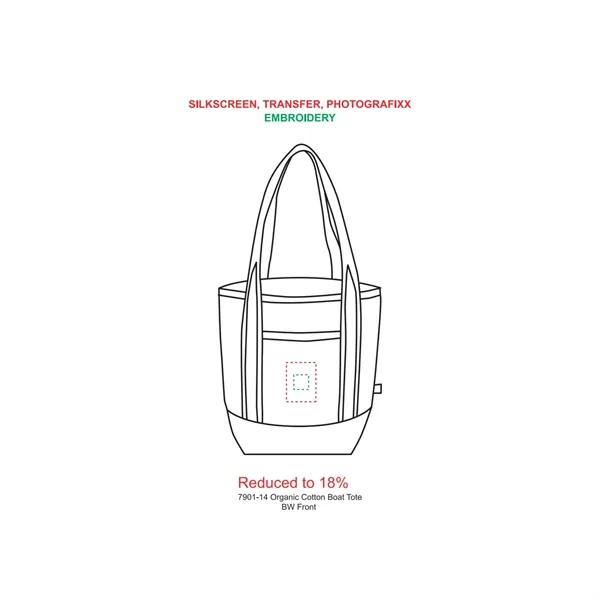 7" x 17" x 15" organic cotton tote bag with handles.... from ASI 66887 PCNA / Leeds