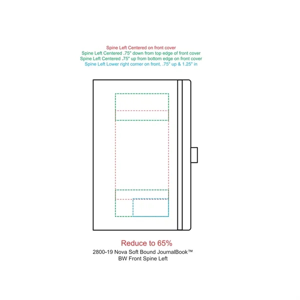5.5" x 8.5" soft bound journal with elastic closure, ribbon page... from ASI 66887 PCNA / Leeds