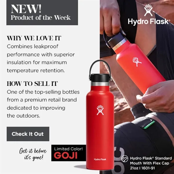 21 oz. stainless steel bottle with flex cap.... from ASI 66887 PCNA / Leeds