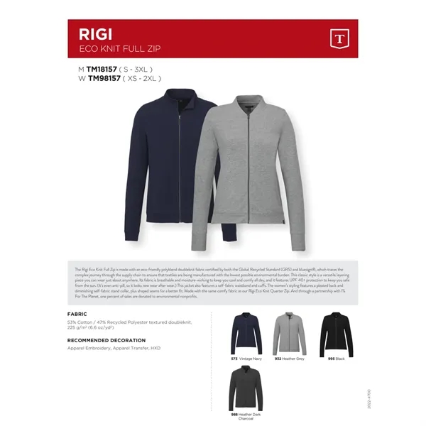 RIGI Eco Knit Full Zip - Men's... from ASI 66887 PCNA / Trimark