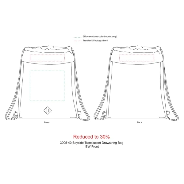 Bayside Translucent Drawstring Bag... from ASI 66887 PCNA / Leeds